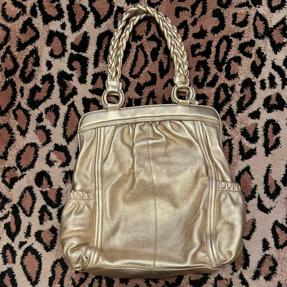 Beautiful Statement Gold Handbag - image 7